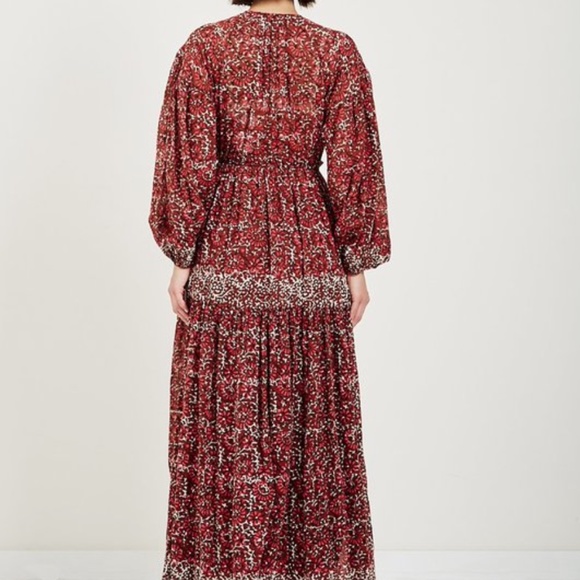 Ulla Johnson Alethea Henna long sleeve red dress size 4. Worn once - Picture 6 of 8